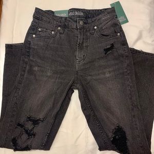 Distressed Black Jeans